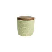 green house pointed leaf small store jar with rustic lid