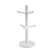 6 peg mug tree white