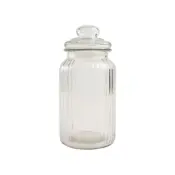 large ribbed glass jar