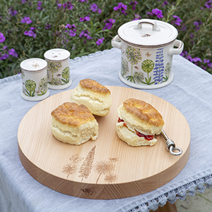 Cottage Garden Ceramic Storage With Serving Board