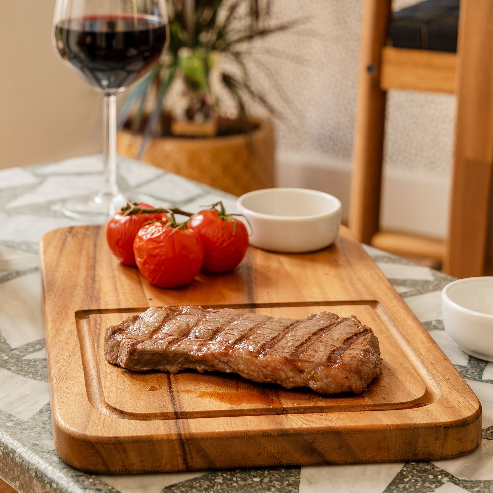 Double Sided Steak Board In Acacia (Dish Not Included)