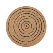 cork table mat grey spiral