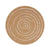 cork table mat spiral white