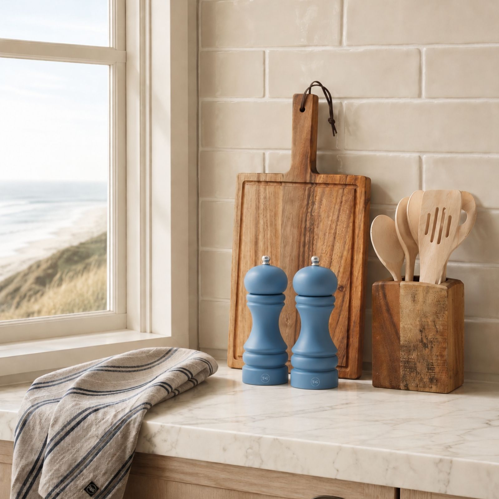 Capstan Salt or Pepper Mill Matt Denim Blue