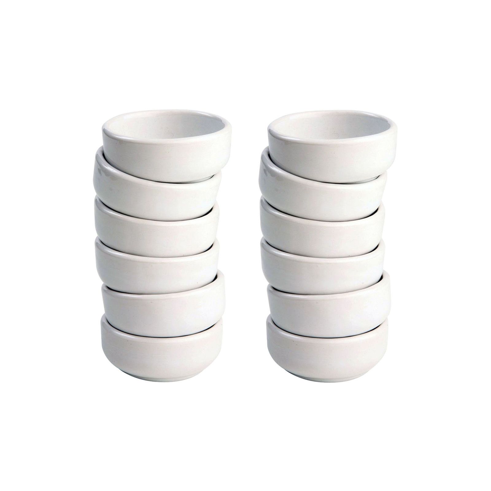 Set of 12 Porcelain White Dishes (Fits Board 27037)