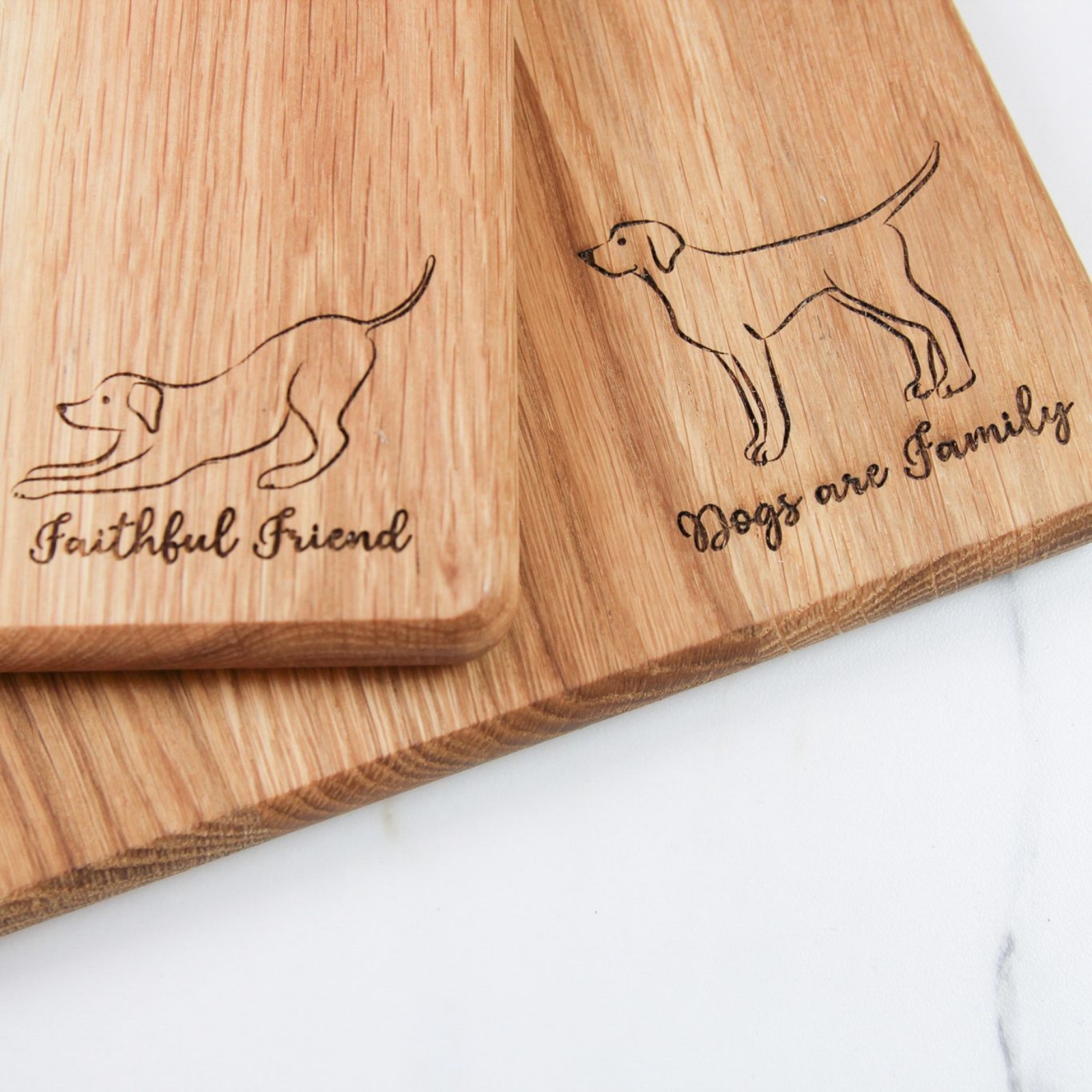 Small Farmhouse Dog Board In Oiled Oak Faithful Friend
