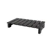 drift rectangular slatted table rustic black