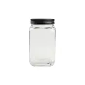 medium square glass jar