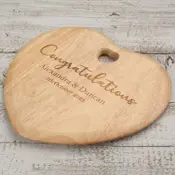 personalised wooden heart board