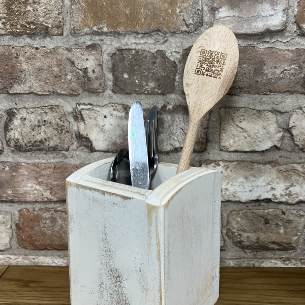 Laser Engraving Qr Coded Wooden Kitchen Utensils