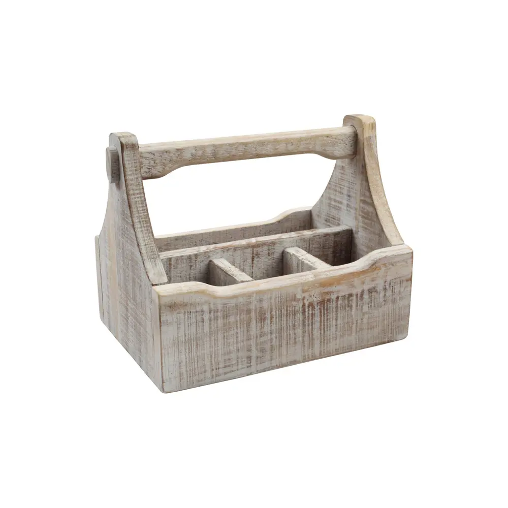 Nordic Wooden 4 Compartment Table Caddy | T&G Woodware