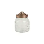 small lattice glass jar